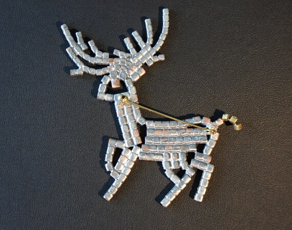 Santa REINDEER Rhinestone Jewel Retro Vintage Christmas NATURE Deer GIFT Brooch Santa REINDEER Rhinestone Jewel Retro Vintage Christmas NATURE Deer GIFT Brooch