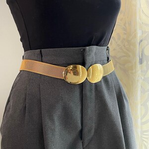 Vintage Gold‎ Mesh Belt Adjustable Waist Belt Fashion Belt Women\'s XL Gold Mesh Waist Belt - Etsy main image 3