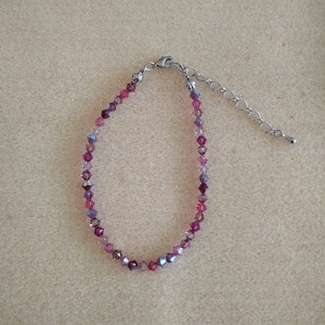 Bracelet with fuchsia pink Swarovski pearls