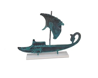 Replica di barca greca antica, trireme, nave antica