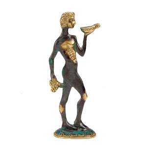 God Dionysos, Bronze Sculpture, Metal Art Sculpture, Museum Quality Art, Greek Mythology, Statue of Dionysos God of the grape harvest