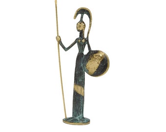 Bronze Goddess Athena Sculpture, Greek Mythology Art