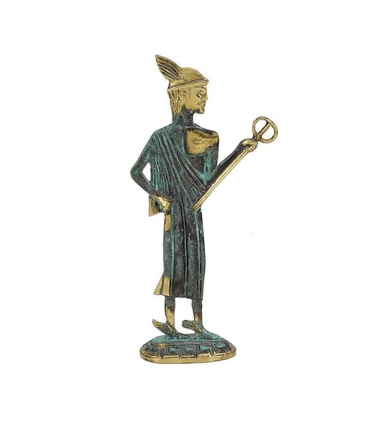 Bronze Hermes Sculpture, Greek Mythology Art, Museum Quality