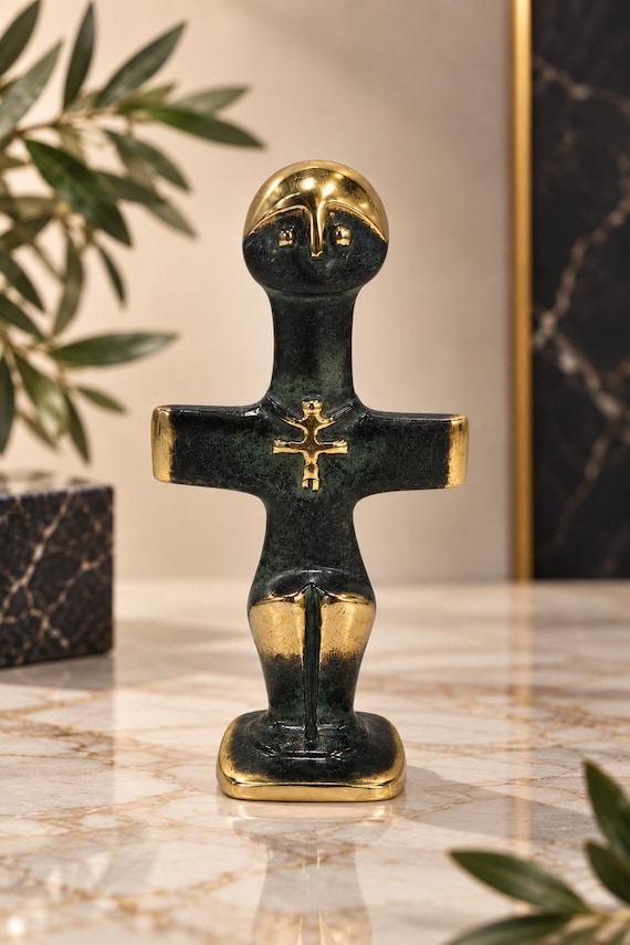Pomos Idol Bronze Sculpture, Cross Idol of Cyprus, Ancient Cypriot