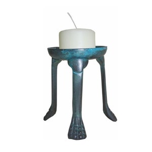 Tripod Candle Holder,Container Candles, Bronze Candleholder, Handmade Candleholder, brass candleholder, Bronze Art,Home decor gifts,Oxidized