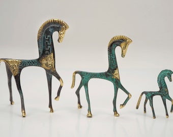 Ancient Greek Horse Statue | Handmade Bronze Horse Sculpture | Greek Mythology Decor | Museum Replica | Greek Art Gift | Home Office Decor