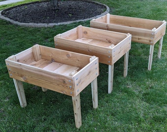 Eco beds on Legs , Elevated  Bed on Legs, Raise gardening bed kit, Flower beds, Herd garden, Untreated Cedar, Organic