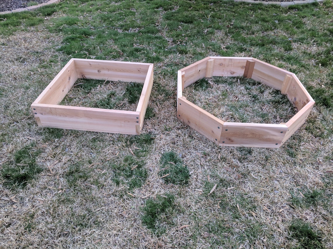 Octagon raised bed 4 feet wide tree ring yard edging Etsy