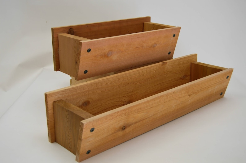 Cedar Window Box ,24' or 36' long ,Windowsill Planter ,succulent planter ,   flowers or vegetables. Decks, patios, fences 