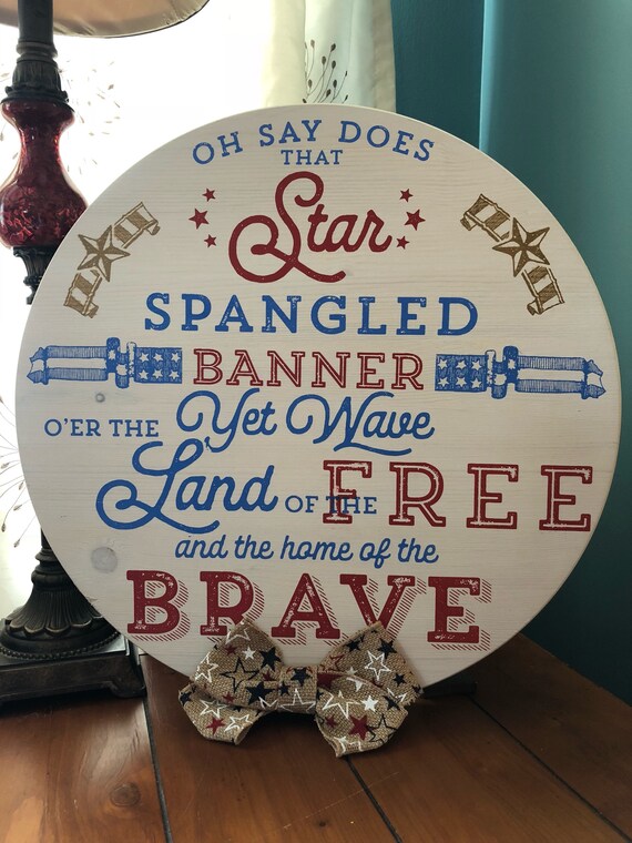 Patriotic Display Star Spangled Banner Etsy