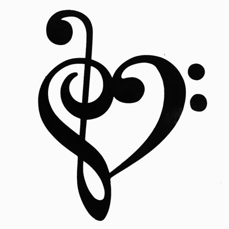 Heart Music Note Embroidery Design Etsy