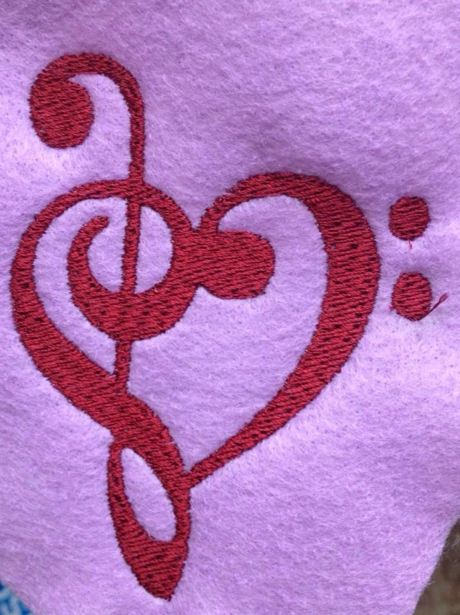 Heart Music Note Embroidery Design Etsy