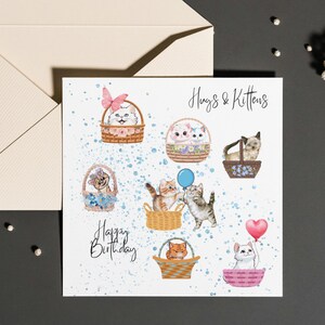 carte d'anniversaire avec des images de chat, carte d'anniversaire avec des chats, voeux d'anniversaire humoristiques pour les amoureux des chats, sur le thème des chats, carte d'anniversaire de chat personnalisée