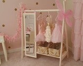 Items Similar To Dress Up Wardrobe Rack W Mirror Ivory Toddler S
