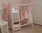 Items Similar To Dress Up Wardrobe Rack W Mirror White