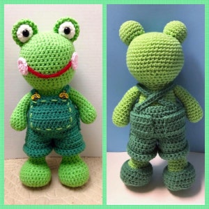 Frog Amigurumi crochet pattern, Ribbit Ralph, frog (English PDF pattern only, this is not the finished doll)