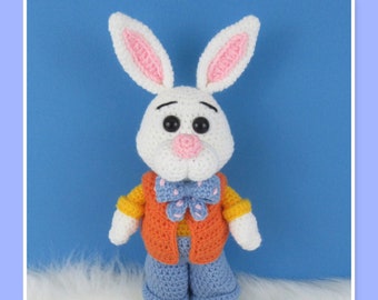 Bunny crochet pattern, easter bunny, boy bunny (English PDF file only, this is not the finished doll)