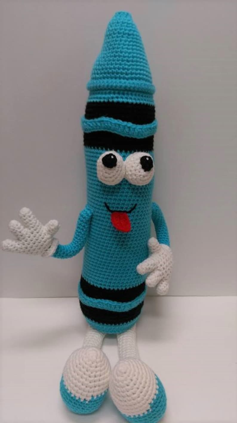 Crayola Crayon crochet pattern Scribbles and Dottie Amigurumi | Etsy