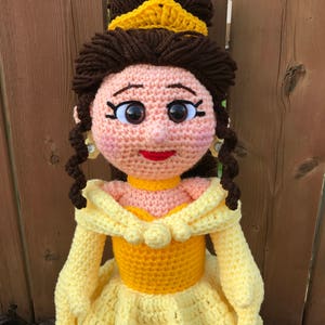 Belle Amigurumi crochet pattern, princess, Belle, beauty and the beast English PDF download only, this is not the finished doll image 4