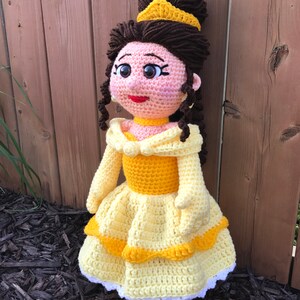 Belle Amigurumi crochet pattern, princess, Belle, beauty and the beast English PDF download only, this is not the finished doll image 9