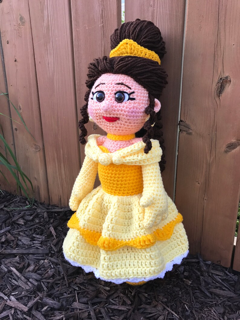 Belle Amigurumi crochet pattern, princess, Belle, beauty and the beast English PDF download only, this is not the finished doll image 9