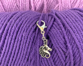 Crochet, Stitch Markers, Charms, Unicorn