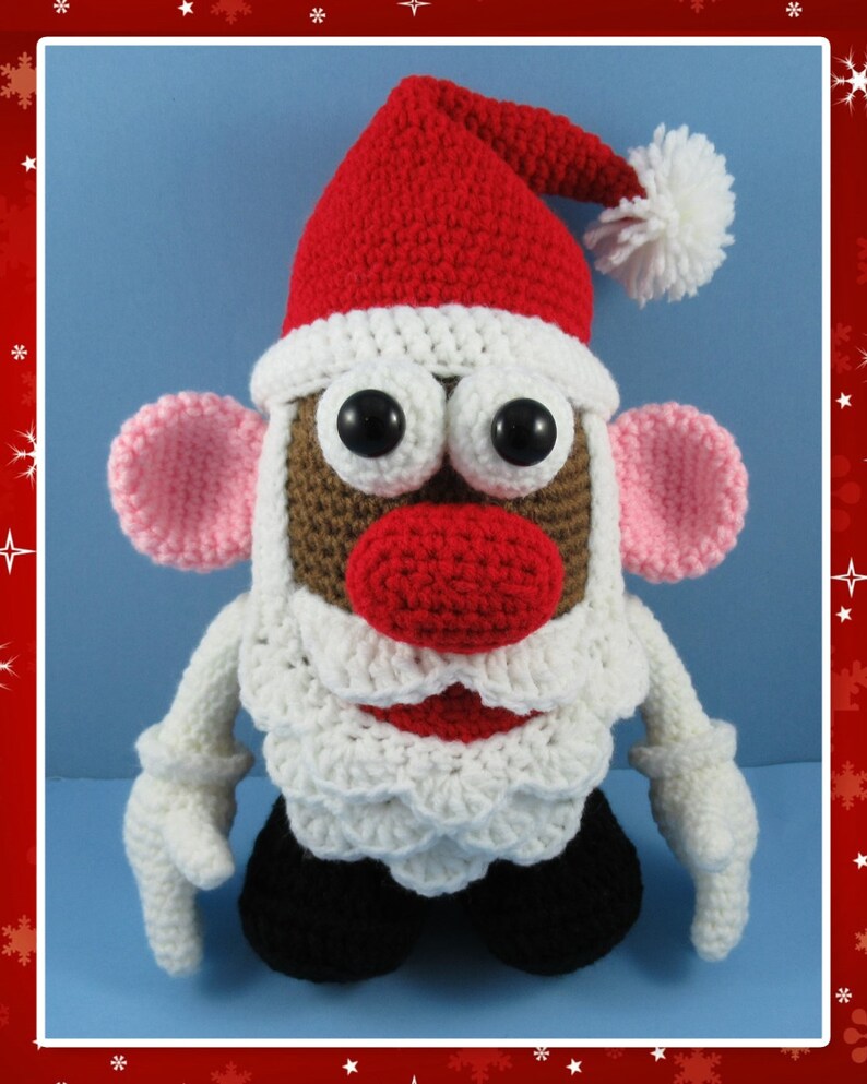 Mr. Potato Head Santa crochet pattern, potato head, christmas English PDF file only, this is not the finished doll image 7