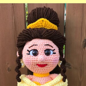 Belle Amigurumi crochet pattern, princess, Belle, beauty and the beast English PDF download only, this is not the finished doll image 5