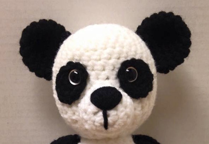 Panda Bear crochet pattern English PDF pattern only, this is not the finished doll image 3