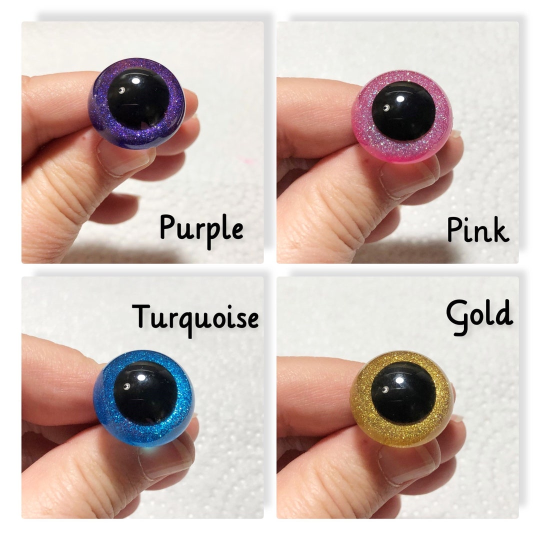 5 Pairs GLITTER Safety Eyes/15mm 18mm OR 21mm/hand Painted Etsy