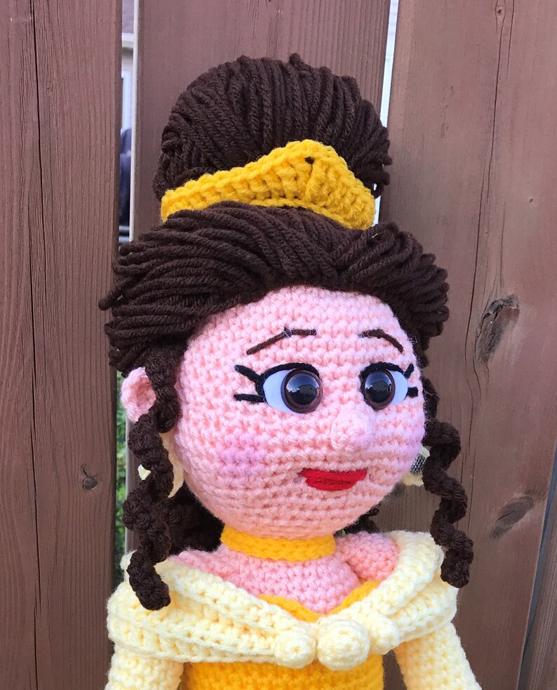 Belle Amigurumi crochet pattern, princess, Belle, beauty and the beast English PDF download only, this is not the finished doll image 7