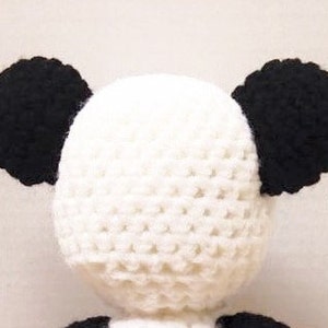 Panda Bear crochet pattern English PDF pattern only, this is not the finished doll image 6