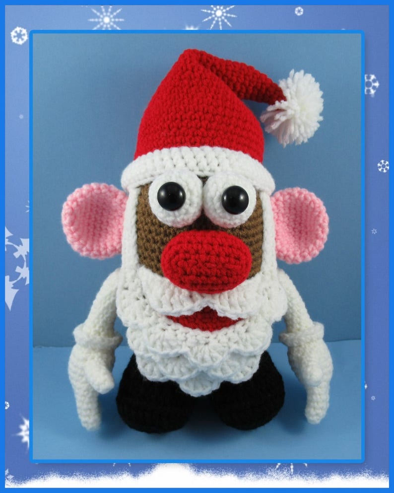 Mr. Potato Head Santa crochet pattern, potato head, christmas English PDF file only, this is not the finished doll image 2