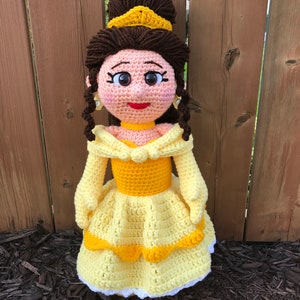 Belle Amigurumi crochet pattern, princess, Belle, beauty and the beast English PDF download only, this is not the finished doll image 10