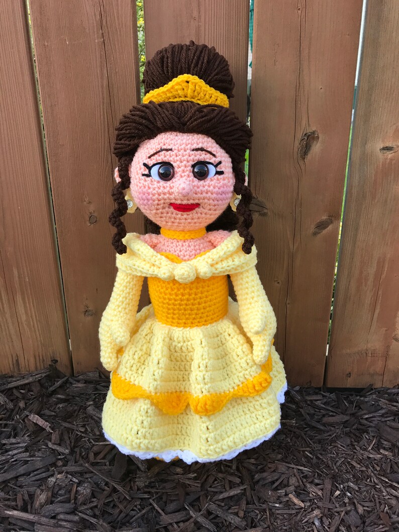 Belle Amigurumi crochet pattern, princess, Belle, beauty and the beast English PDF download only, this is not the finished doll image 10