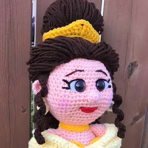 Belle Amigurumi crochet pattern, princess, Belle, beauty and the beast English PDF download only, this is not the finished doll image 2