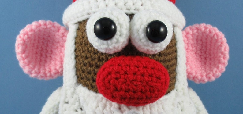 Mr. Potato Head Santa crochet pattern, potato head, christmas English PDF file only, this is not the finished doll image 6