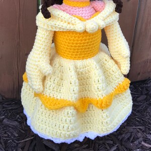 Belle Amigurumi crochet pattern, princess, Belle, beauty and the beast English PDF download only, this is not the finished doll image 8