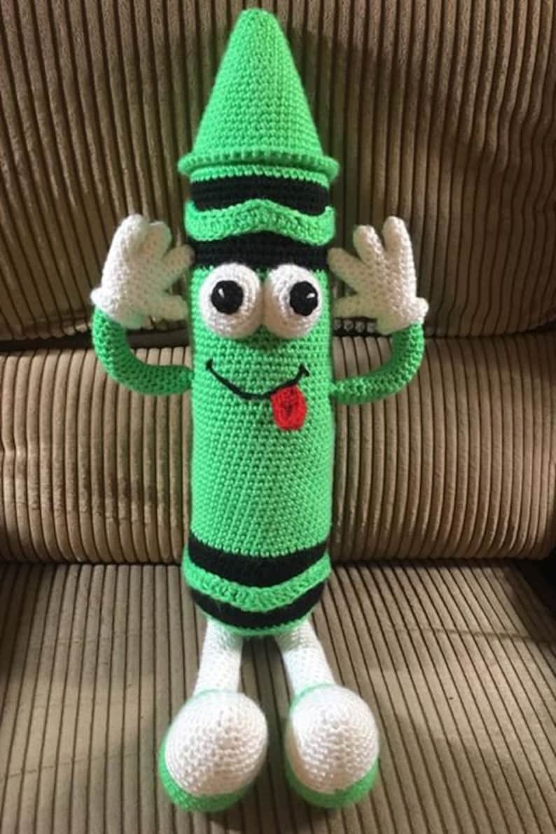 Crayola Crayon crochet pattern Scribbles and Dottie Amigurumi | Etsy