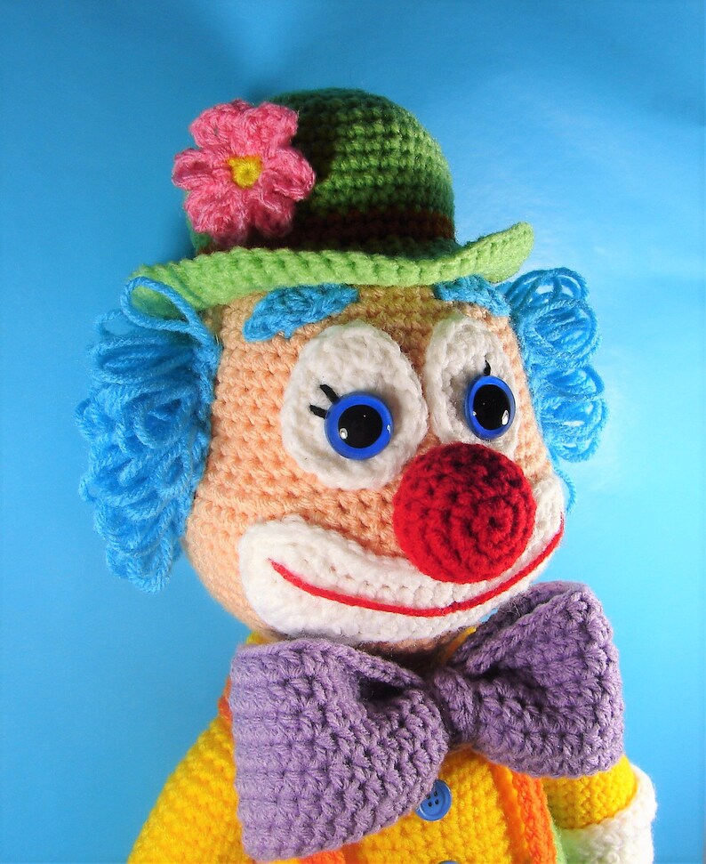 Clown Amigurumi crochet pattern clown funny clown English Clown Amigurumi crochet pattern clown funny clown English