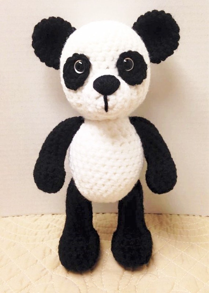 Panda Bear crochet pattern English PDF pattern only, this is not the finished doll image 2