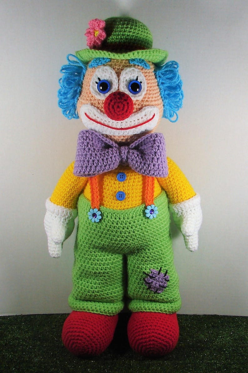 Clown Amigurumi crochet pattern, clown, funny clown English PDF only not the finished doll image 2