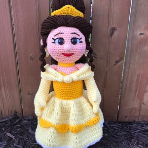 Belle Amigurumi crochet pattern, princess, Belle, beauty and the beast English PDF download only, this is not the finished doll image 6