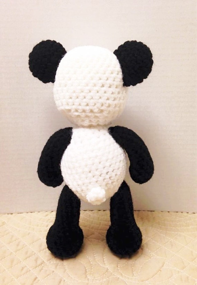 Panda Bear crochet pattern English PDF pattern only, this is not the finished doll image 8