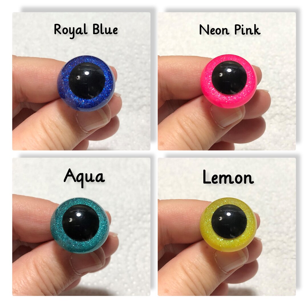 1 Pair GLITTER Safety Eyes/15mm 18mm OR 21mm/hand Painted Etsy