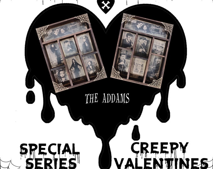 Featured listing image: 2 Cabinet of Curiosities: Creepy Valentines THE ADDAMS