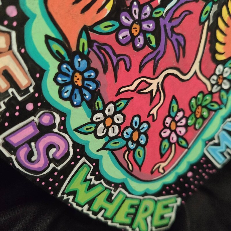 Wooden Sacred Heart Home Is Etsy