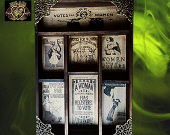 Women's suffrage Posters. Cabinet of curiosities