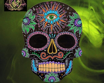 WISDOM Mexican Skull Big Size. UNIQUE PIECE