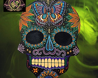ButterflyMexican Skull. UNIQUE PIECE